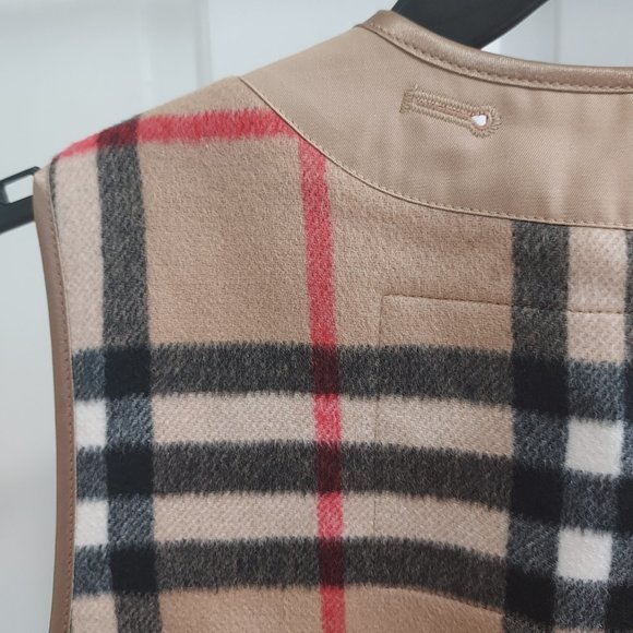 Burberry Check Cashmere Wool Warmer Vest - Picture 9 of 9